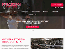 Tablet Screenshot of precisionarcheryonline.com